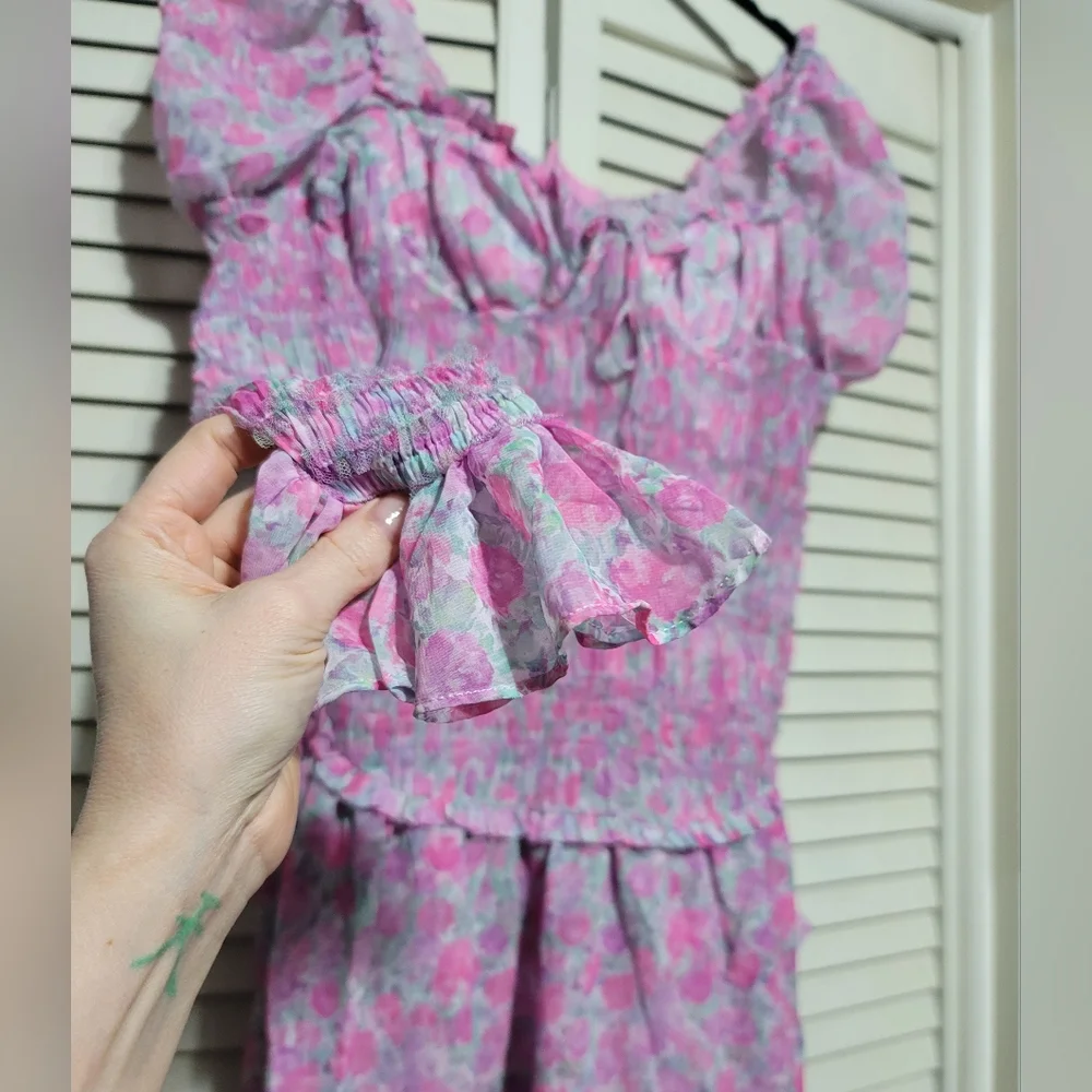 π For Love & Lemons Oakley Mini Dress Size Small πͺ»π·πΌπ»πͺ· NWT - Picture 3 of 16